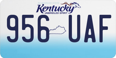 KY license plate 956UAF
