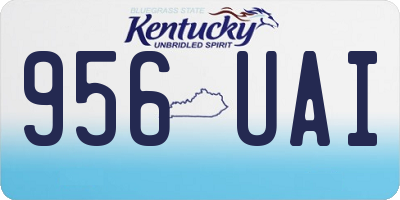 KY license plate 956UAI