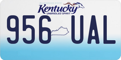KY license plate 956UAL