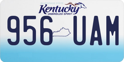 KY license plate 956UAM