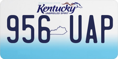 KY license plate 956UAP