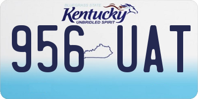 KY license plate 956UAT