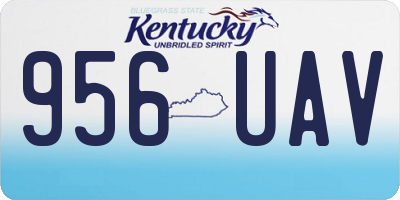 KY license plate 956UAV