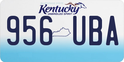 KY license plate 956UBA