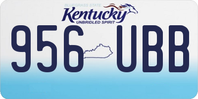 KY license plate 956UBB