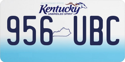 KY license plate 956UBC