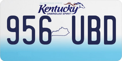 KY license plate 956UBD