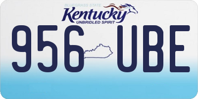 KY license plate 956UBE