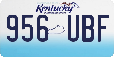 KY license plate 956UBF