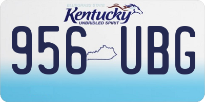 KY license plate 956UBG