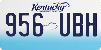 KY license plate 956UBH