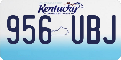 KY license plate 956UBJ