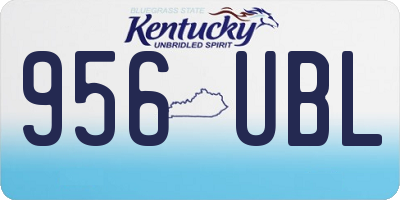 KY license plate 956UBL