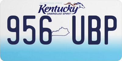 KY license plate 956UBP