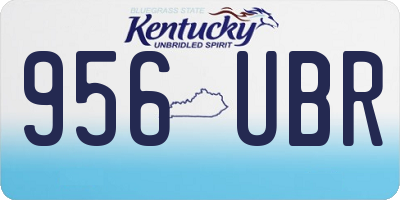 KY license plate 956UBR