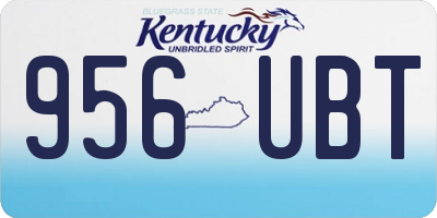 KY license plate 956UBT