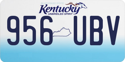 KY license plate 956UBV