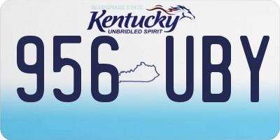 KY license plate 956UBY