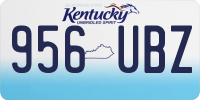 KY license plate 956UBZ
