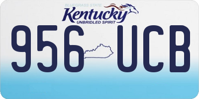KY license plate 956UCB
