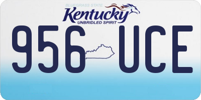 KY license plate 956UCE