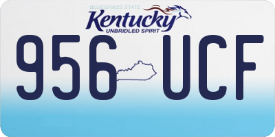 KY license plate 956UCF