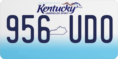 KY license plate 956UDO