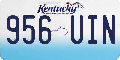 KY license plate 956UIN