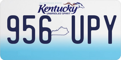 KY license plate 956UPY