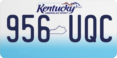 KY license plate 956UQC