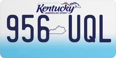 KY license plate 956UQL