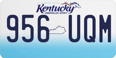 KY license plate 956UQM