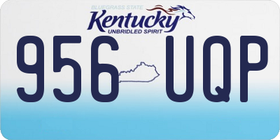 KY license plate 956UQP