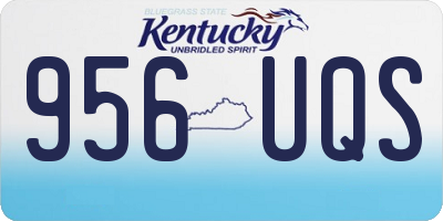 KY license plate 956UQS