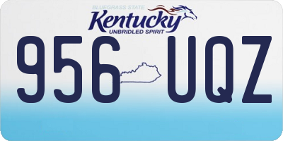 KY license plate 956UQZ