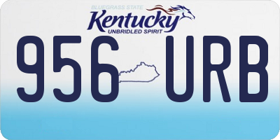 KY license plate 956URB