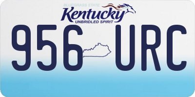 KY license plate 956URC