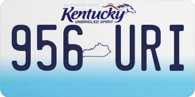 KY license plate 956URI