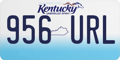 KY license plate 956URL