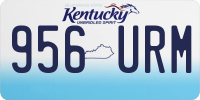 KY license plate 956URM