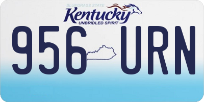 KY license plate 956URN