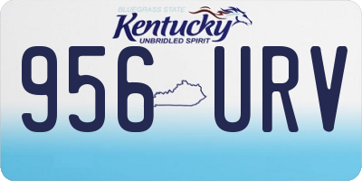 KY license plate 956URV
