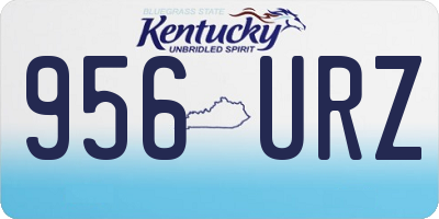 KY license plate 956URZ