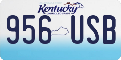 KY license plate 956USB