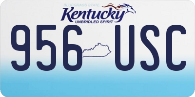 KY license plate 956USC