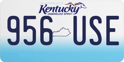 KY license plate 956USE