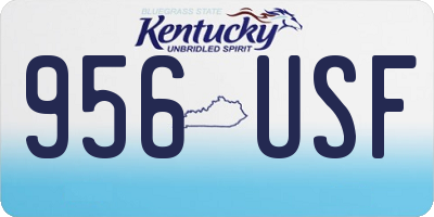 KY license plate 956USF