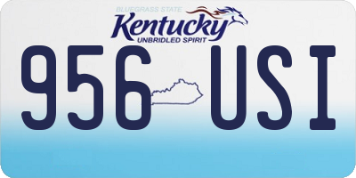 KY license plate 956USI