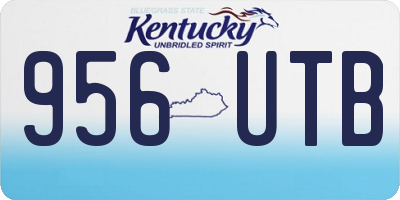KY license plate 956UTB
