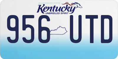 KY license plate 956UTD